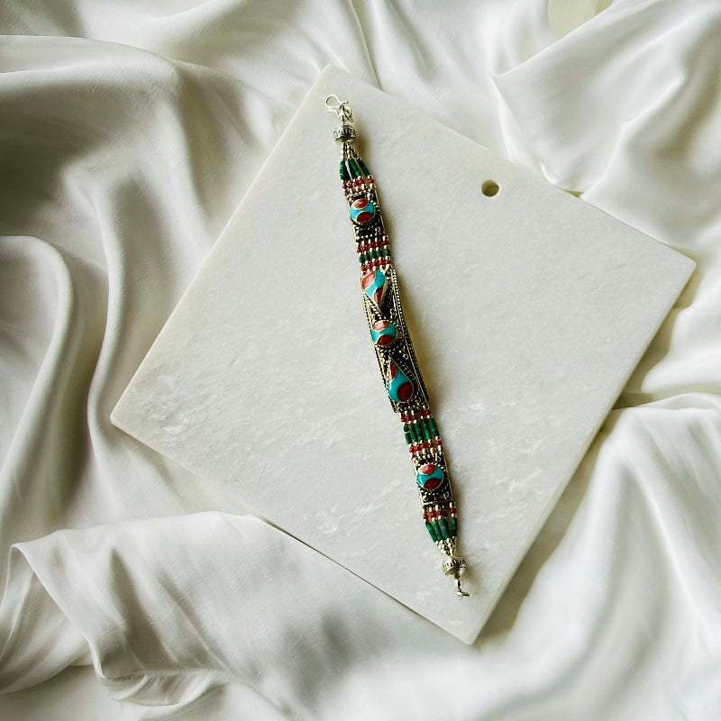 Ethnic Tibetan Turquoise Bracelet 