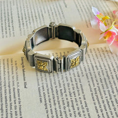 Gold & Silver Brass Bangle