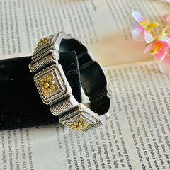 Gold & Silver Brass Bangle