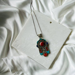 Tibetan Ethnic Turquoise Necklace- Cherriscope