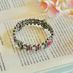 Pink Stone Multicolor Bangle – Elegant Fashion Jewelry