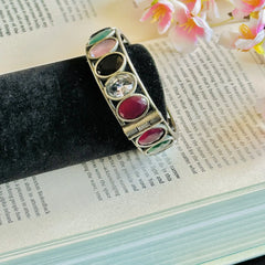 Buy Brass Bangles – Multi-Color Stone Elegance