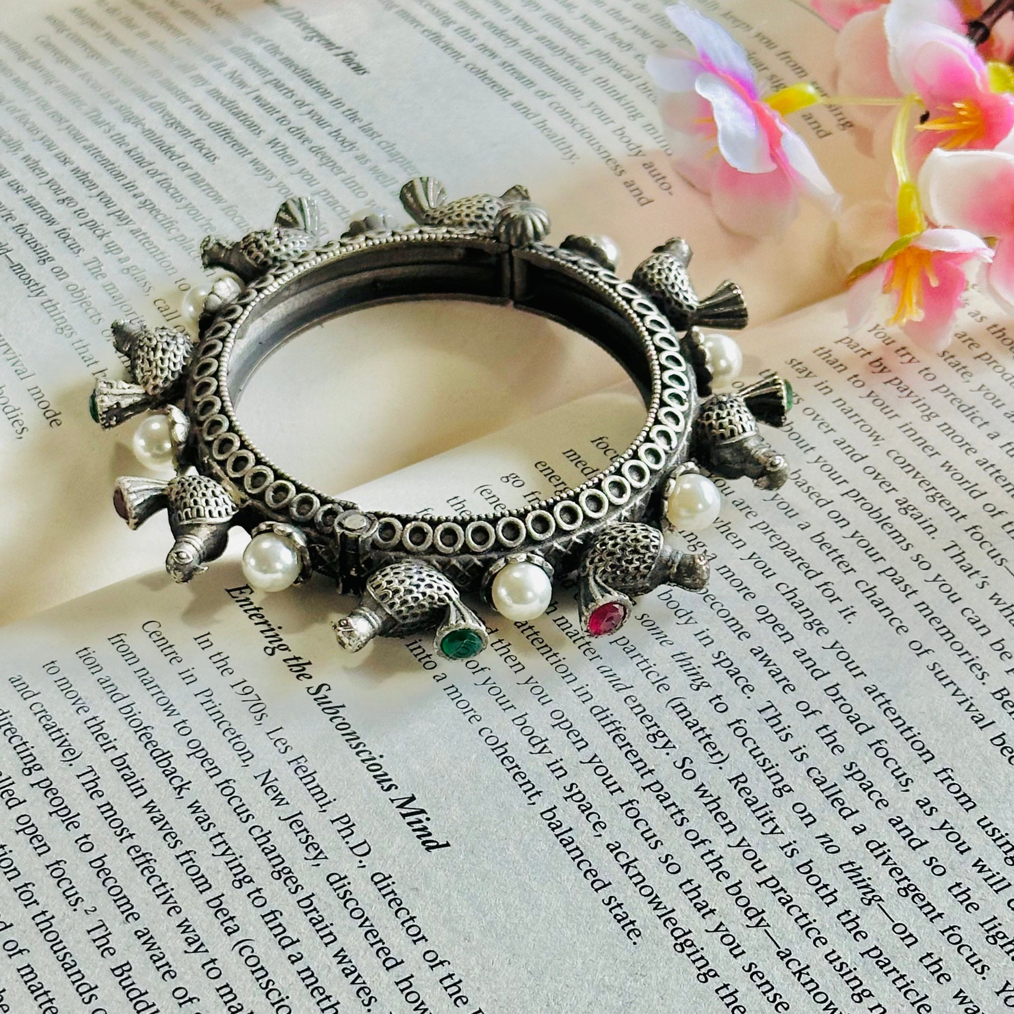 Pearl Rajasthan Birds Vintage Ethnic Bangle