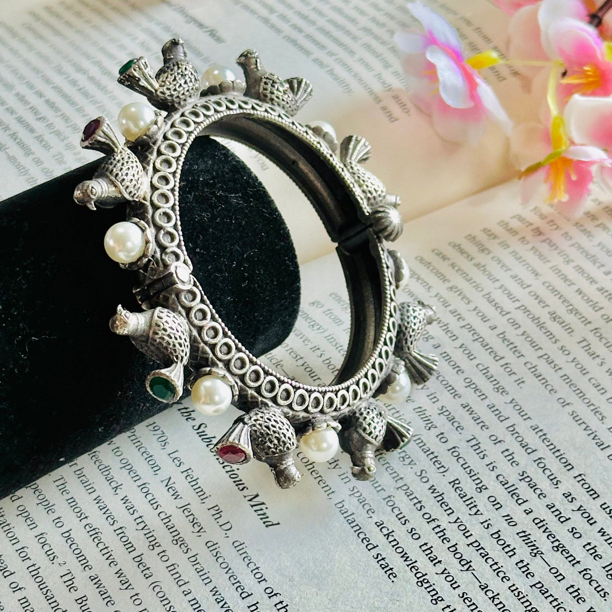  Pearl Rajasthan Birds Vintage Ethnic Bangle