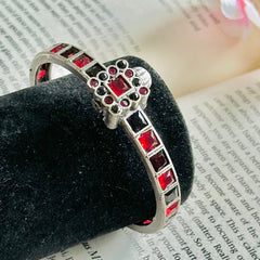 Silver Red Stone Bracelets 