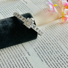 Silver White Stone Bracelets & Bangles for Women