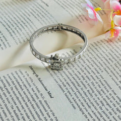 Silver White Stone Bracelets & Bangles for Women