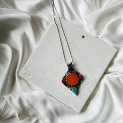 Tibetan Copper Turquoise Pendant